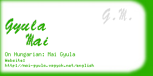 gyula mai business card